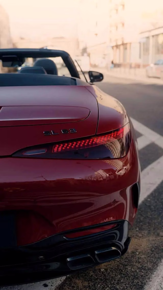 Mercedes AMG SL 63 — front ¾, rental in Warsaw